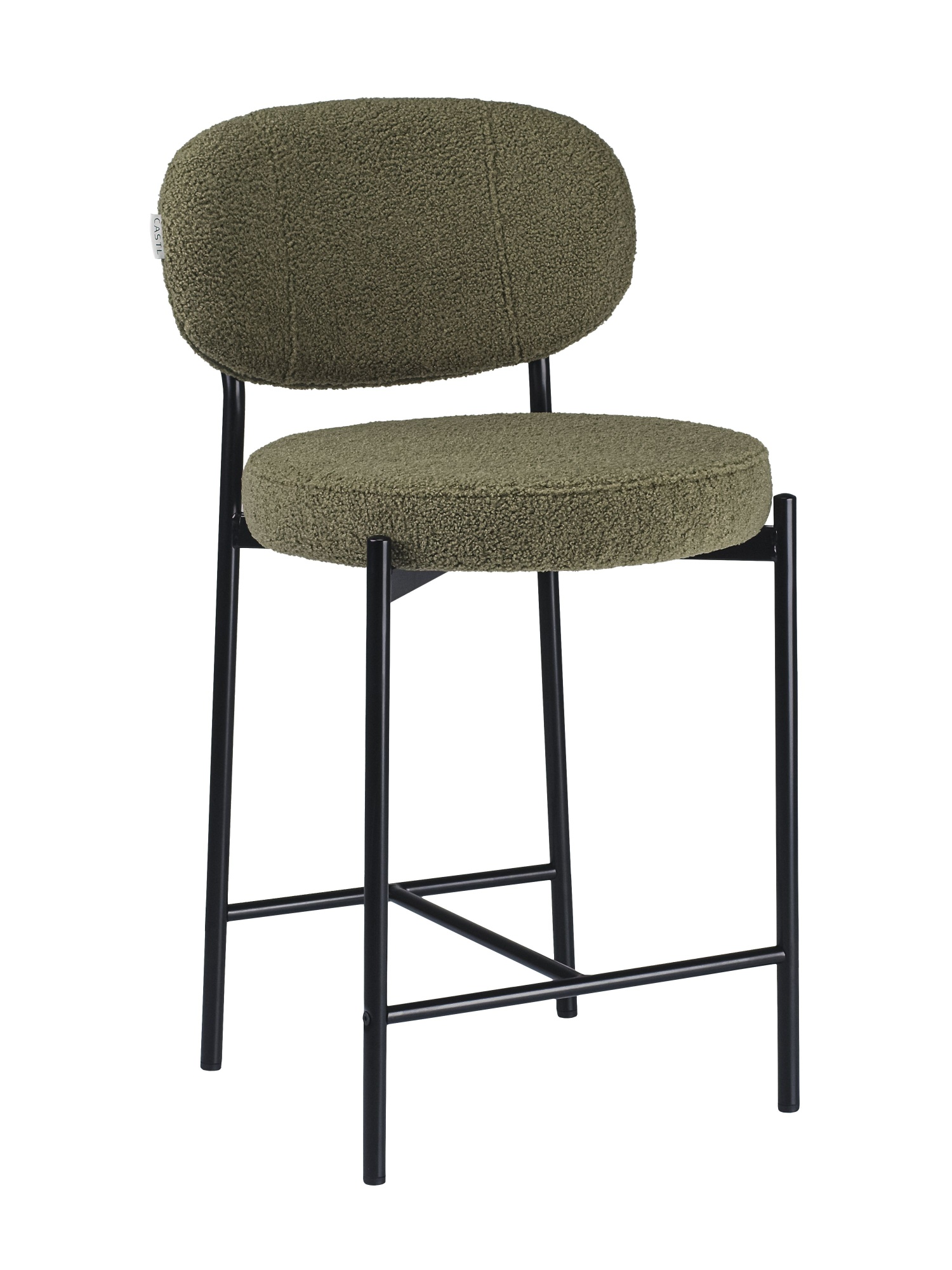 Стул полубарный MASO экомех зеленый HUSH 617