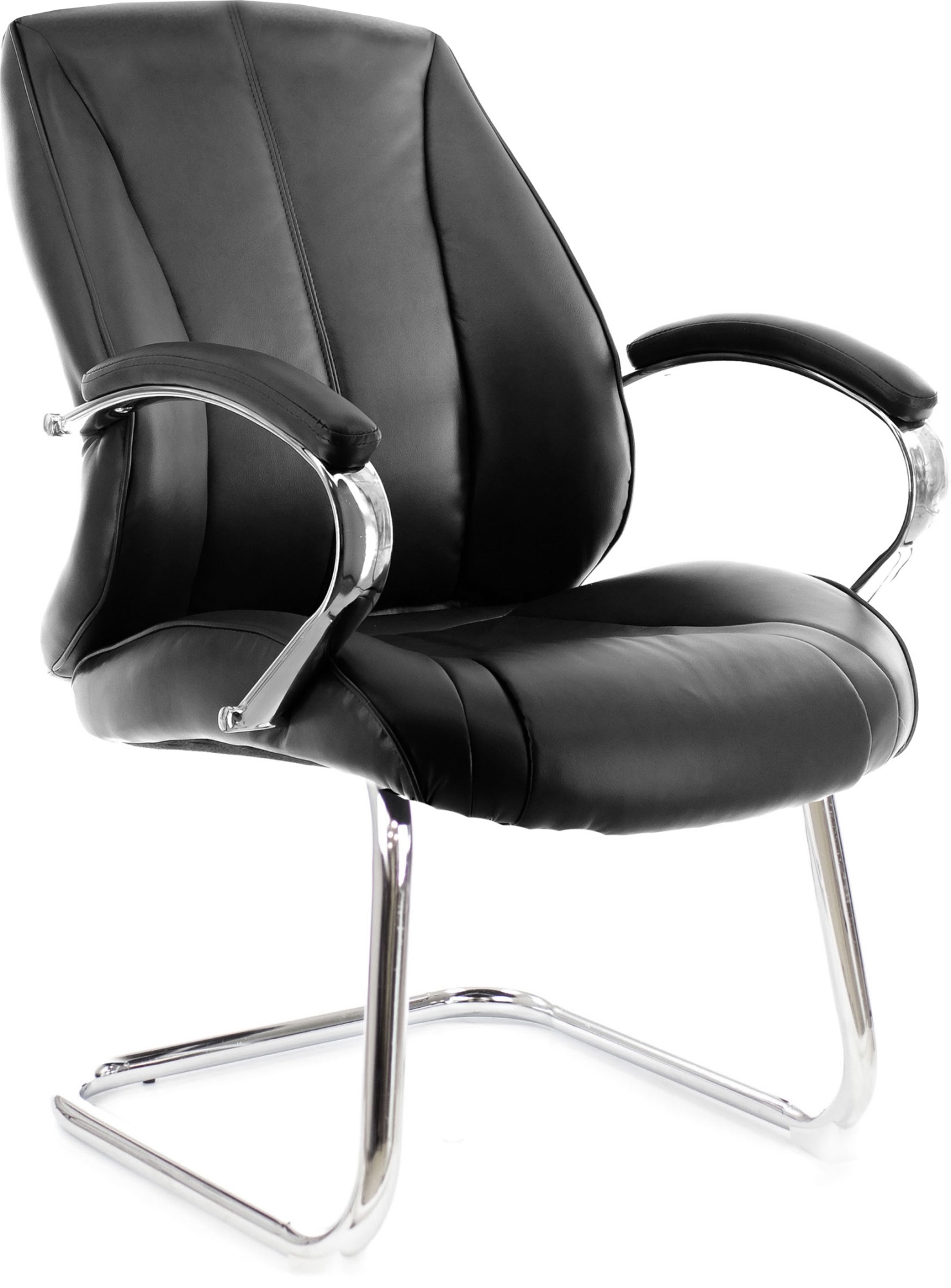 Кресло для посетителей Forum CF экокожа черный