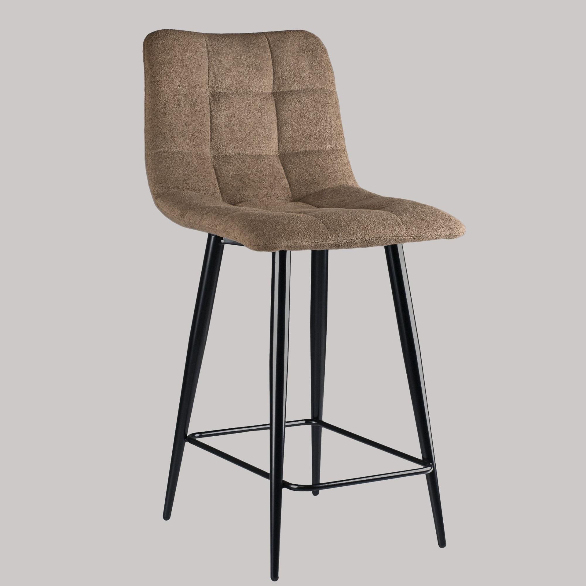 Стул полубарный Base букле коричневый MOSS 292 60см