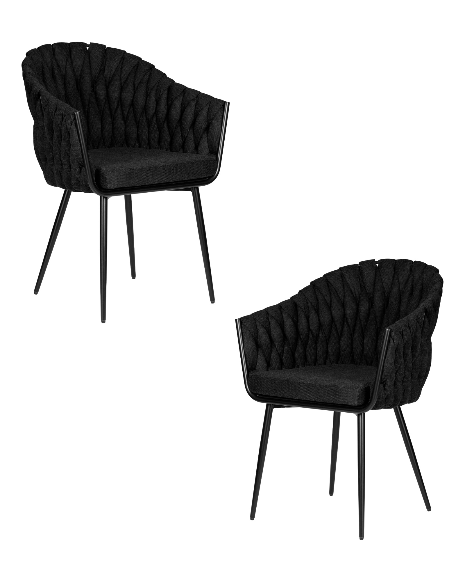 Набор 2 шт Стул обеденный MATILDA, черная ткань (LAR 275-50)