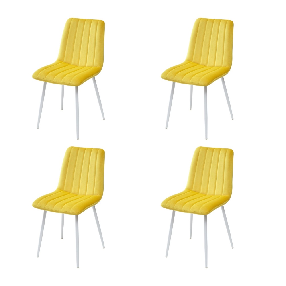 Стул DUBLIN G108-22 золотая осина велюр, белый каркас