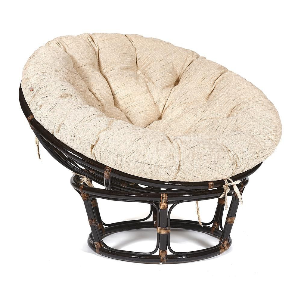 Кресло "PAPASAN" 23/01 W, с подушкой, античный черно-коричневый, ткань старт