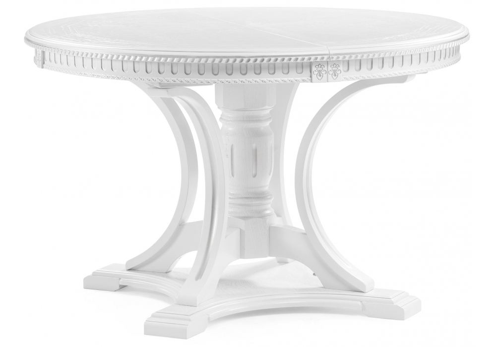 Стол деревянный Нозеан круглый белый, серебро Стол деревянный Нозеан круглый белый, серебро