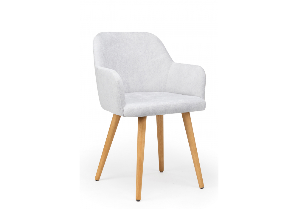 Стул деревянный Инфини светло-серый (ocean 021), светлое дерево