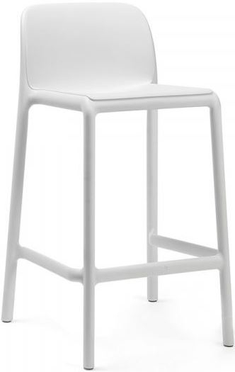 Стул пластиковый полубарный Nardi Faro Mini белый