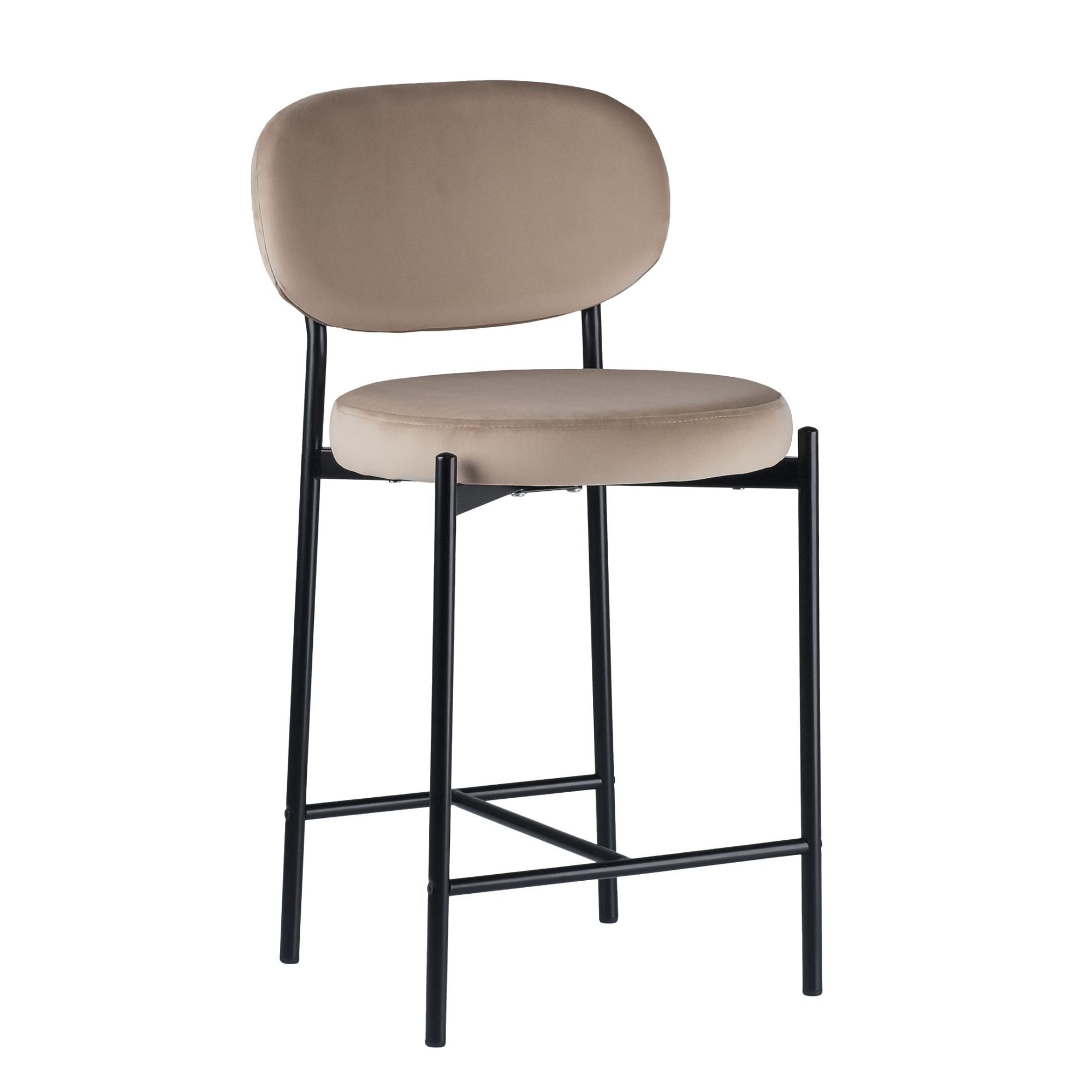 Стул полубарный MASO велюр бежевый