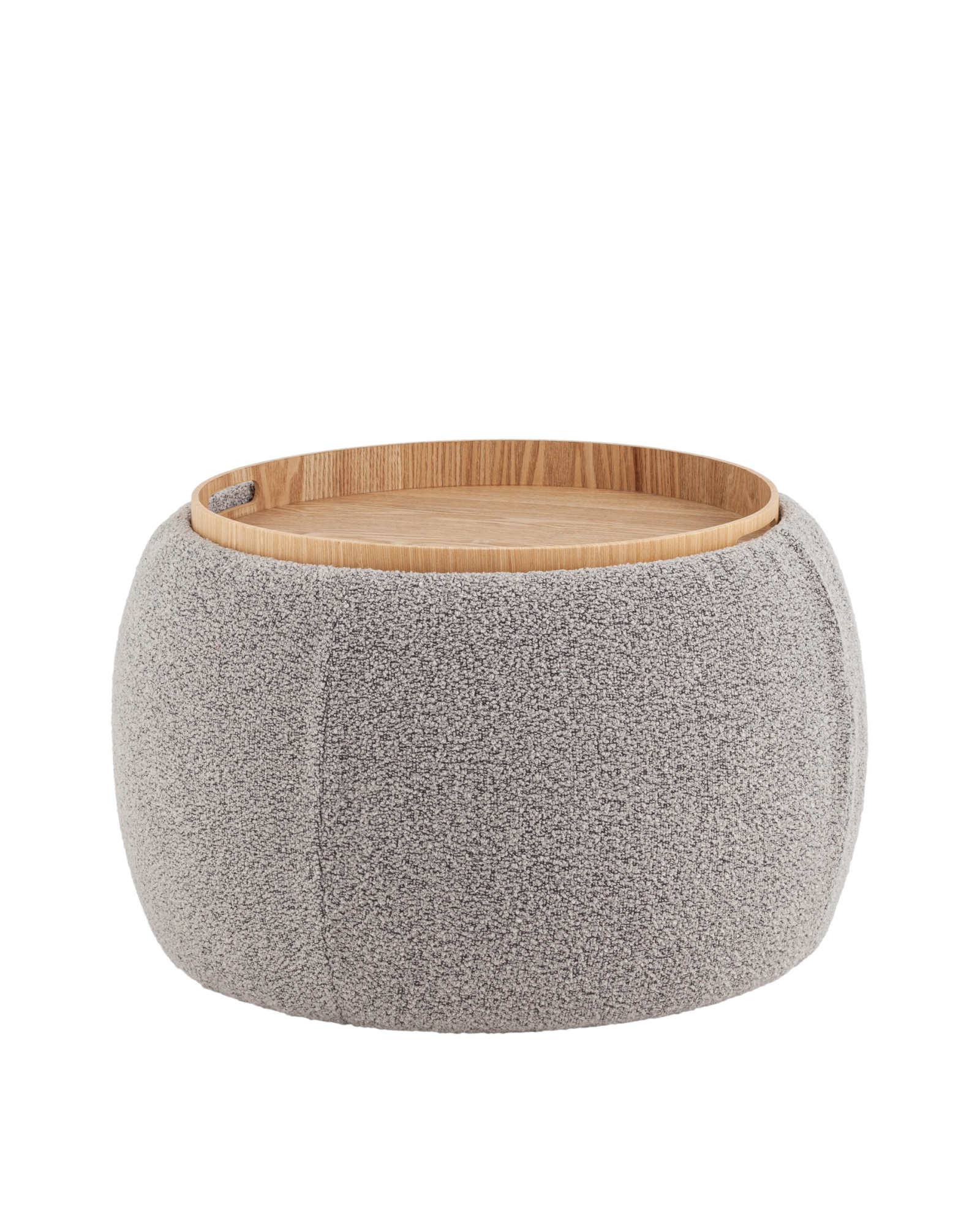 Пуф-столик Люкке с ящиком серый