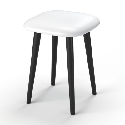 Табурет-2 экокожа белая/черный