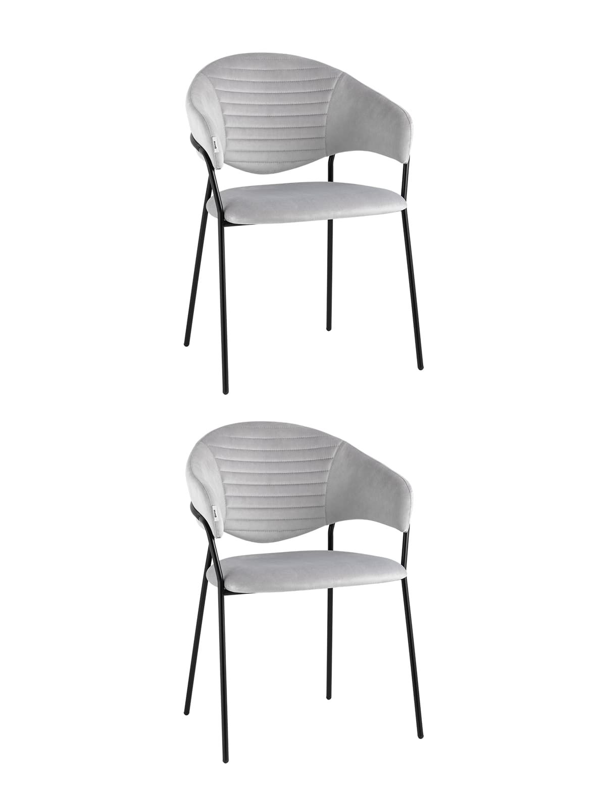 Стул Алексис велюр серый 2 шт.