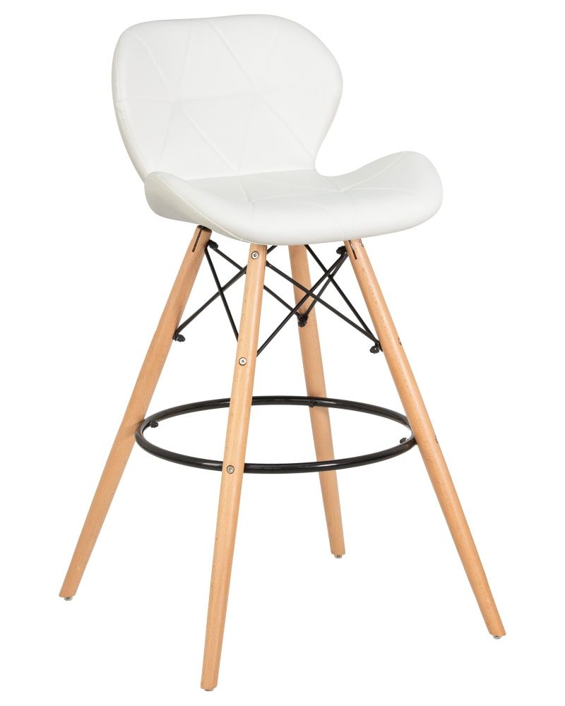 Стул барный BUTTERFLY BAR ножки светлый бук белый