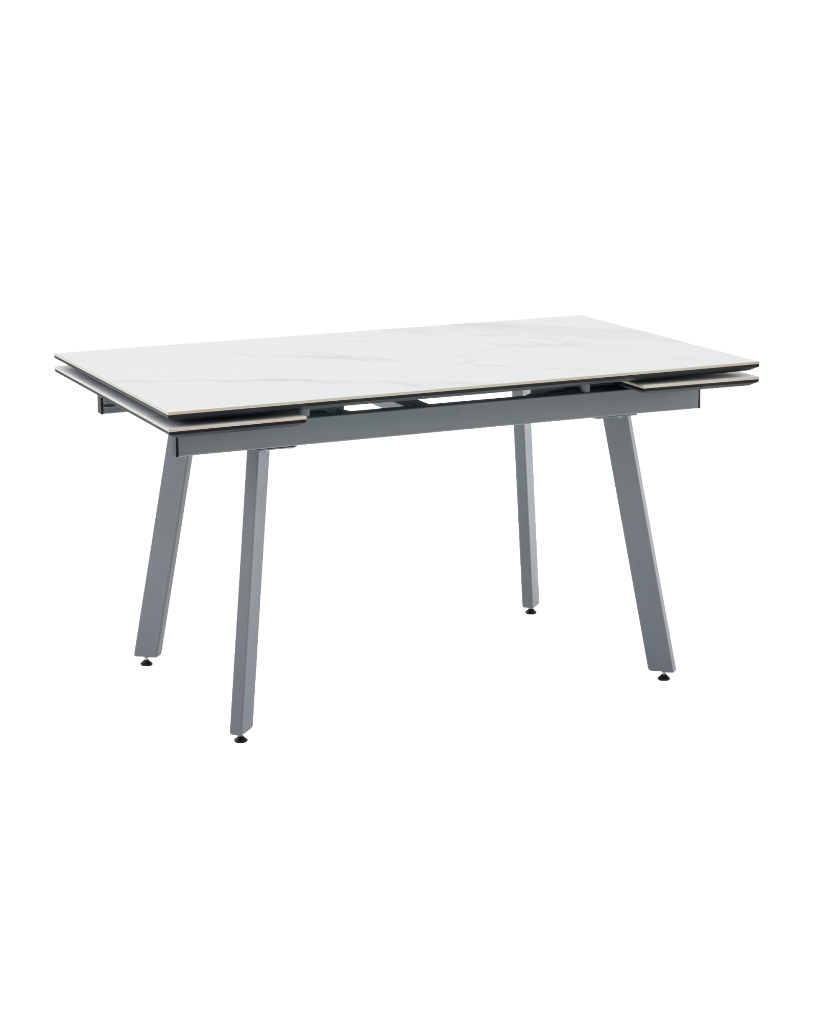 Стол Тайл 140-200/85/75 столешница Snow white подстолье металл серый Стол Тайл 140-200/85/75 столешница Snow white подстолье металл серый