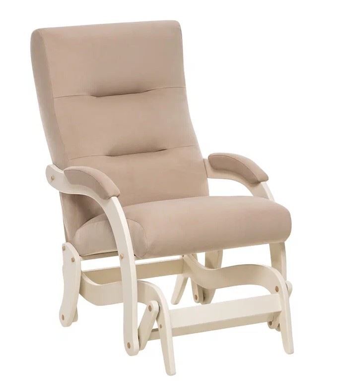 Кресло-маятник Дэми слоновая кость, ткань V 18