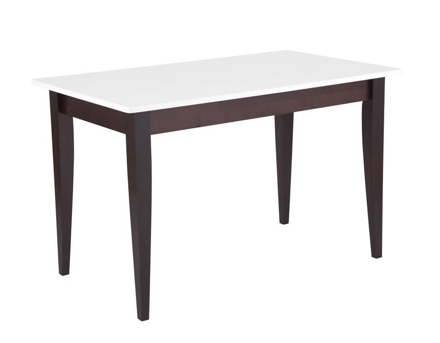 Стол Квадро 1200*700+300, столешница белая, ножки венге
