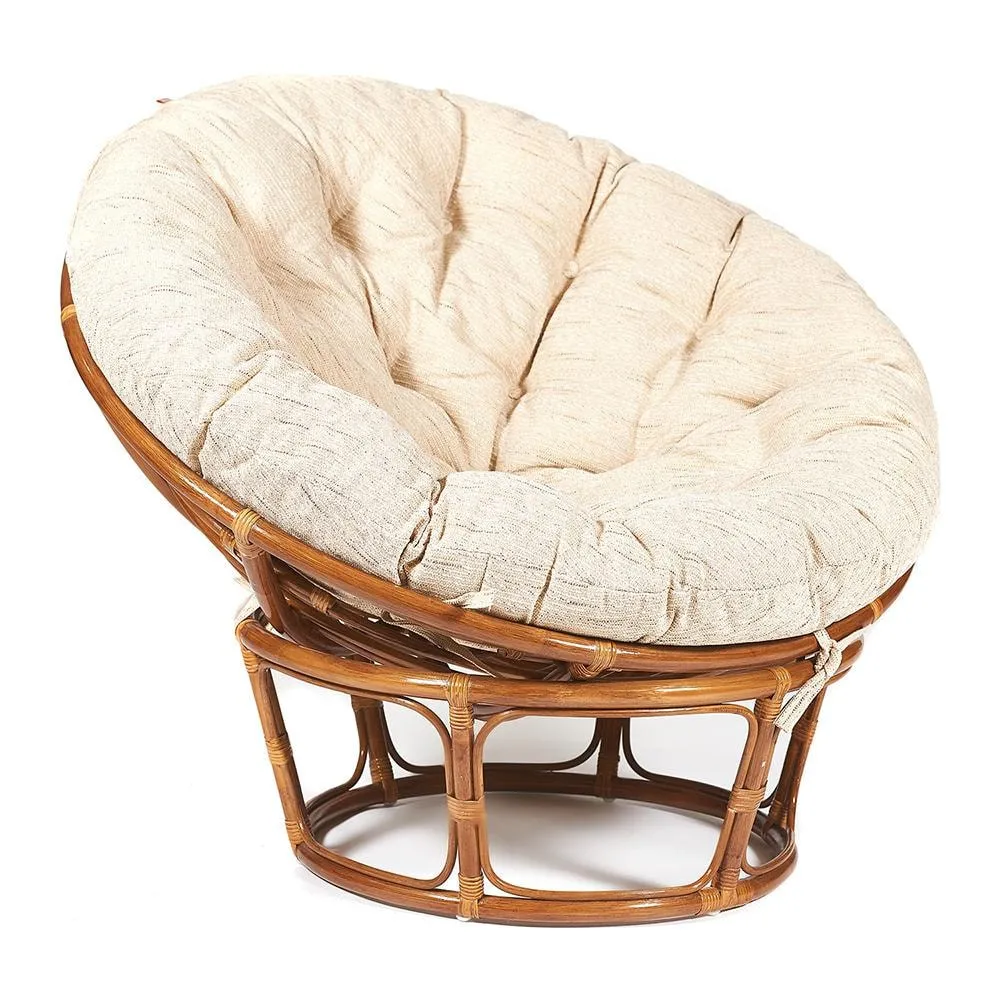 Кресло "PAPASAN" 23/01 W, с подушкой, бежевый, орех