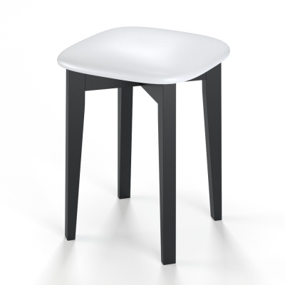 Табурет-1 экокожа белая/черный