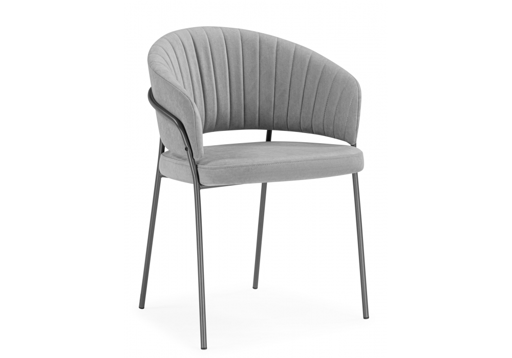 Стул на металлокаркасе Лео серый brendy monsoon 22, серый