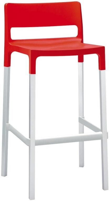 Стул барный пластиковый Scab Design Divo красный