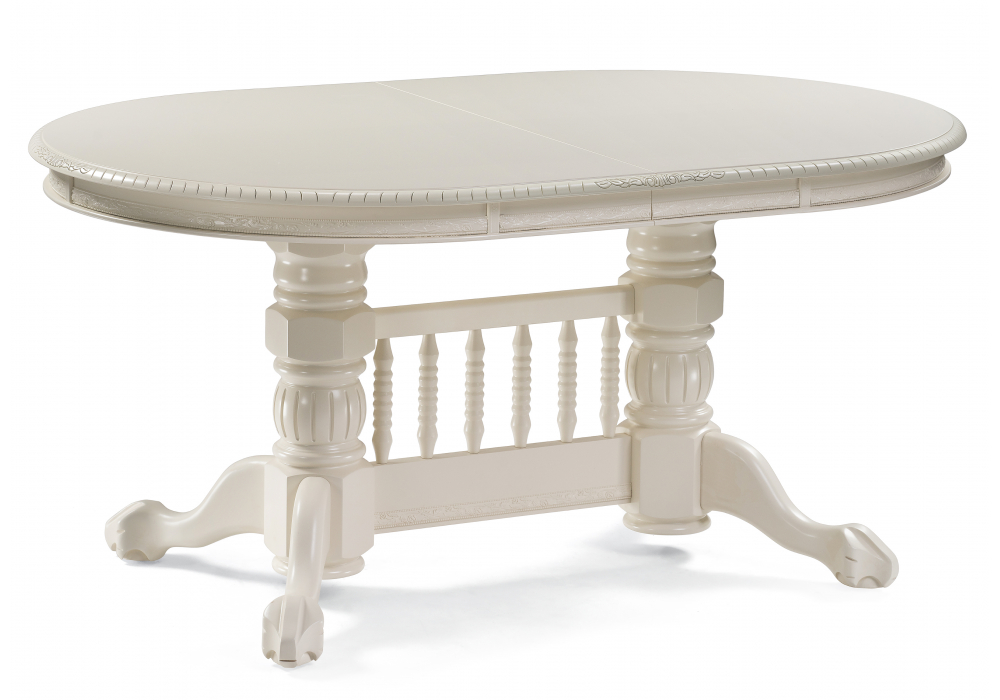 Стол деревянный Кантри 160 овальный крем