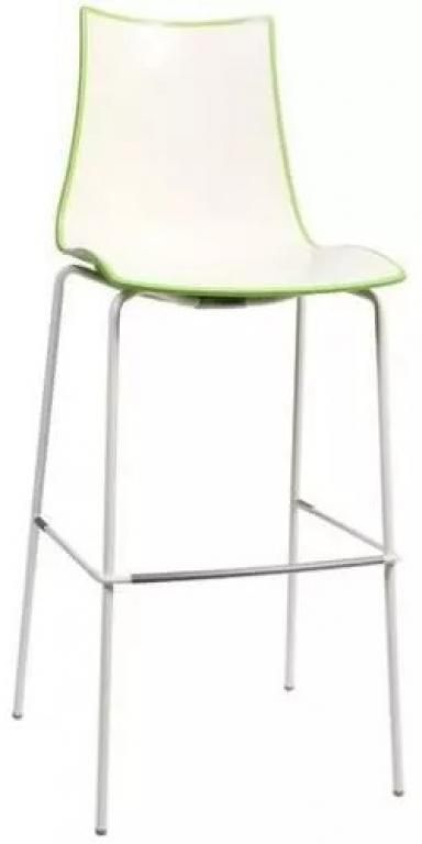 Стул барный пластиковый Scab Design Zebra Bicolore белый
