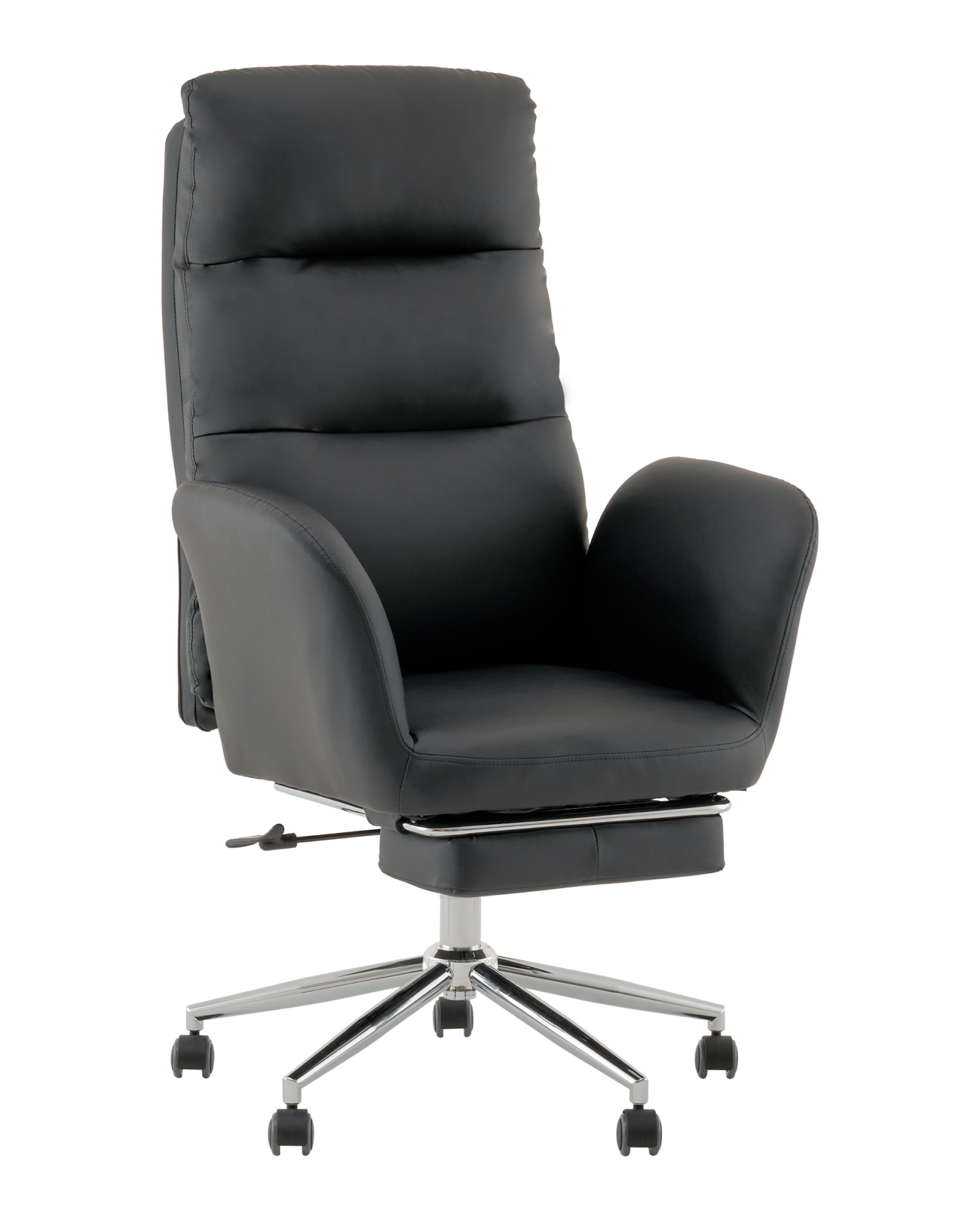 Кресло руководителя Solid TopChairs с оттоманкой черный