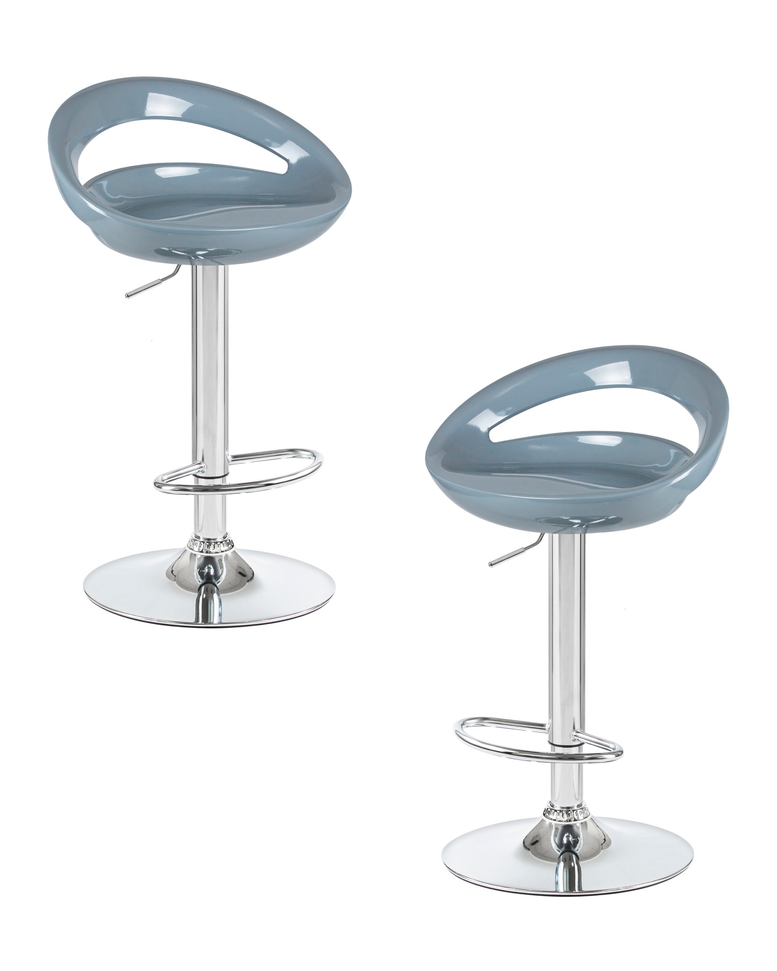 Набор 2 шт Стул барный DISCO, серый