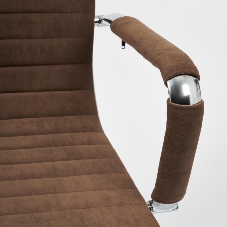 Кресло URBAN-LOW флок, коричневый