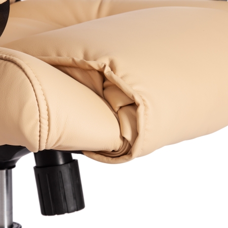 Кресло BERGAMO хром экокожа, бежевый