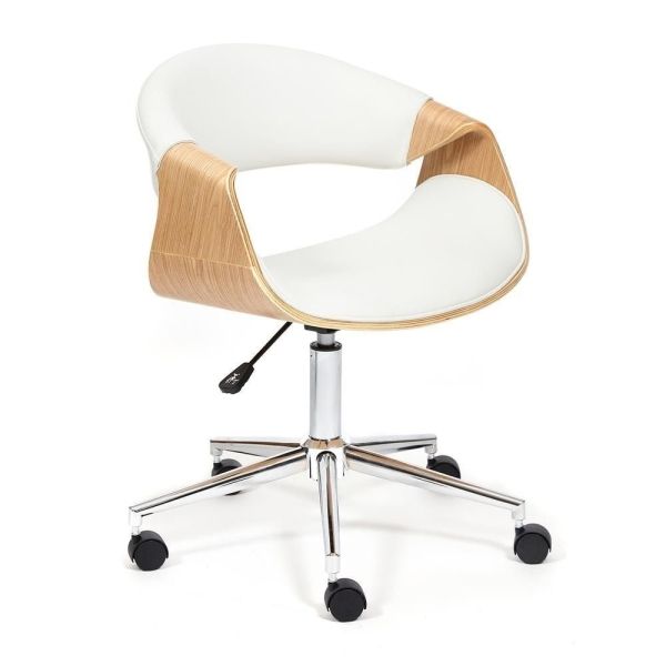 Кресло BEND натуральный, экокожа белый