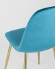 Стул Валенсия велюр аквамарин золотые ножки