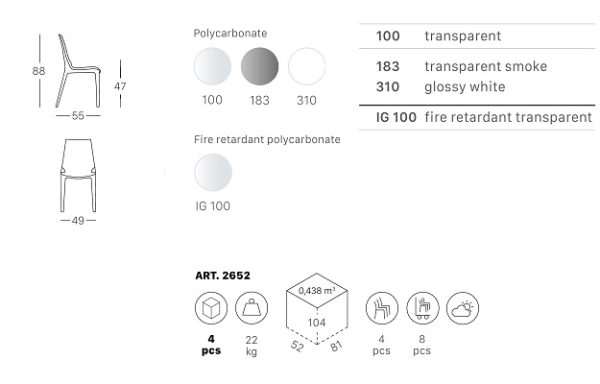 Стул прозрачный Vanity