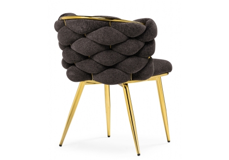 Стул на металлокаркасе Rendi золотой, серый