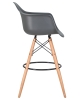 Стул барный DAW BAR ножки светлый бук, серый