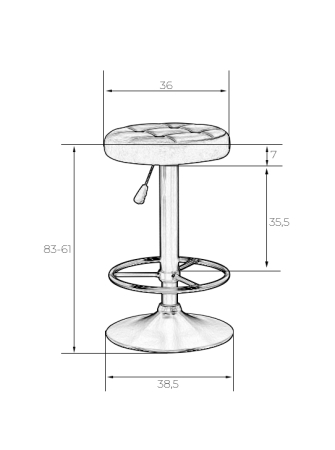Набор 2 шт Табурет барный BRUNO, красный