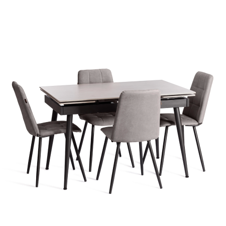 Стул обеденный Asti серый велюр