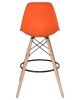 Стул барный DSW BAR ножки светлый бук сиденья оранжевый O-02