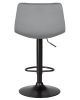 Стул барный TAILOR черный, серый велюр MJ9-75