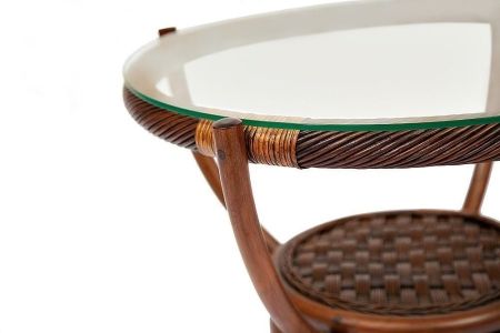 Столик кофейный Andrea ротанг, D60х50 см, Pecan Washed