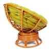 Кресло-качалка "PAPASAN" w 23 и 01 B с подушкой, коньяк, флок олива, 23