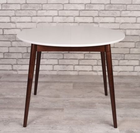 Стол Алиса-1000 белый, темный раздвижной