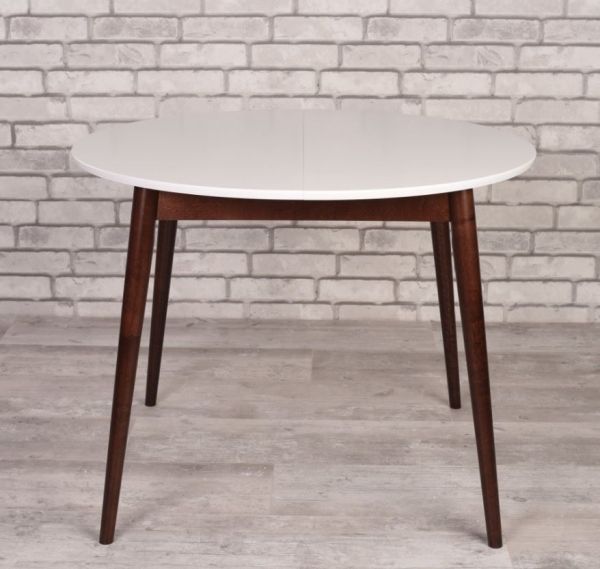 Стол Алиса-1000 белый, темный раздвижной