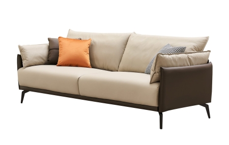 Диван ELEGANTE NAPPA SF015 (3-х местный) бежевый/коричневый Диван ELEGANTE NAPPA SF015 (3-х местный) бежевый/коричневый