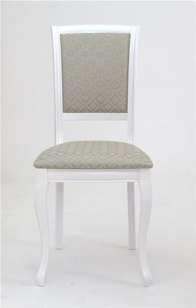 Стул "Дионис" белый, ткань Santa изумруд