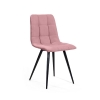 Стул UNO бархат пудровый, черный конус