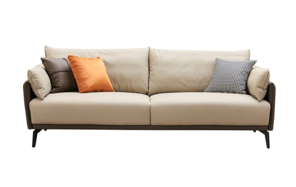 Диван ELEGANTE NAPPA SF015 (3-х местный) бежевый/коричневый Диван ELEGANTE NAPPA SF015 (3-х местный) бежевый/коричневый
