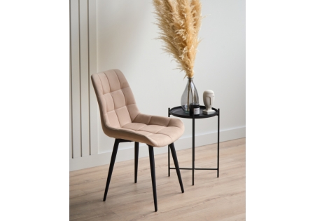 Стул на металлокаркасе Челси 360 К бежевый (zd 210), черный np