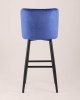 Стул барный Ститч велюр синий