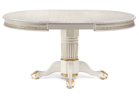 Стол деревянный Альфред крем, золотая патина