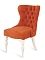 Деревянное кресло Вальс морковного цвета с белыми ножками