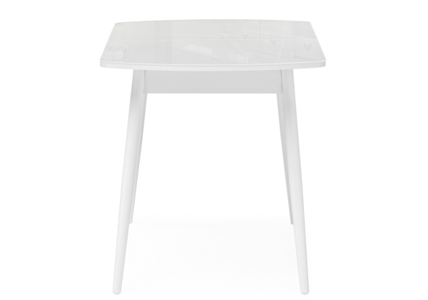 Стеклянный стол Бейкер 120(152)х70х75 белый