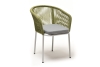 "Марсель" стул плетеный из роупа, каркас алюминий светло-серый (RAL7035) муар, роуп салатовый меланж круглый, ткань светло-серая "Марсель" стул плетеный из роупа, каркас алюминий светло-серый (RAL7035) муар, роуп салатовый меланж круглый, ткань светло-серая